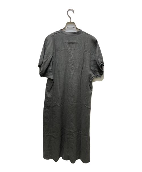 ticca（ティッカ）TICCA (ティッカ) リネンバルーンスリーブワンピース グレー サイズ:FREEの古着・服飾アイテム