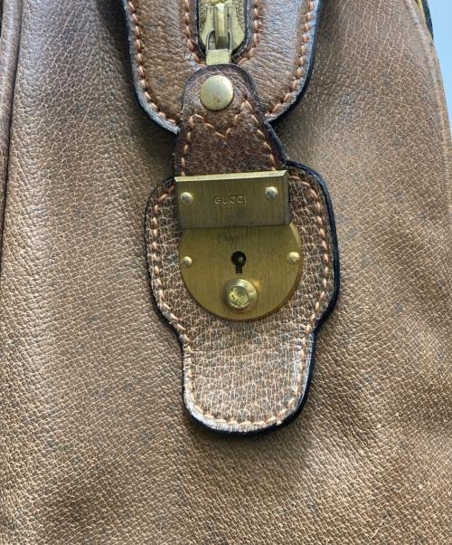 GUCCI（グッチ）GUCCI (グッチ) ヴィンテージボストンバッグ ブラウンの古着・服飾アイテム