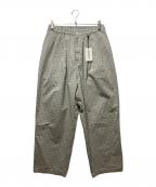 COOTIE PRODUCTIONSクーティープロダクツ）の古着「Check Weather Cloth 2 Tuck Easy Pants(チェックウェザークロス2タックイージーパンツ)　」｜グレー