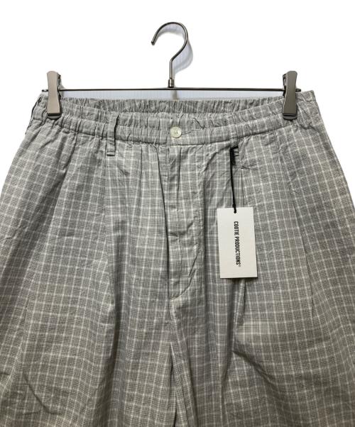 COOTIE PRODUCTIONS（クーティープロダクツ）COOTIE PRODUCTIONS (クーティープロダクツ) Check Weather Cloth 2 Tuck Easy Pants(チェックウェザークロス2タックイージーパンツ)　 グレー サイズ:Mの古着・服飾アイテム
