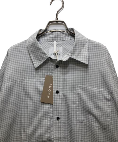 JUGEM（ジュゲム）JUGEM (ジュゲム) CHECK ACTION SHIRTS (チェックアクションシャツ）1D2-3-007-0055 グレー サイズ:Lの古着・服飾アイテム