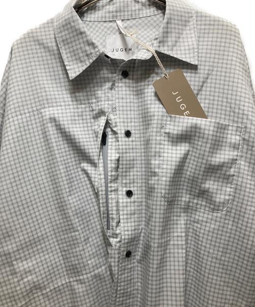 JUGEM（ジュゲム）JUGEM (ジュゲム) CHECK ACTION SHIRTS (チェックアクションシャツ）1D2-3-007-0055 グレー サイズ:Lの古着・服飾アイテム