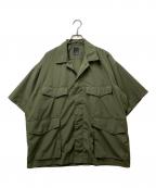 DAIWA PIER39ダイワ ピア39）の古着「Tech French Mil Field Shirts S/S(テックフレンチミルフィールドシャツS/S)　」｜オリーブ