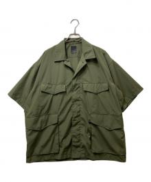 DAIWA PIER39（ダイワ ピア39）の古着「Tech French Mil Field Shirts S/S(テックフレンチミルフィールドシャツS/S)　」｜オリーブ