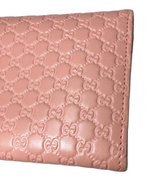 GUCCI（グッチ）GUCCI (グッチ) マイクログッチシマ コンチネンタルウォレット ピンクの古着・服飾アイテム