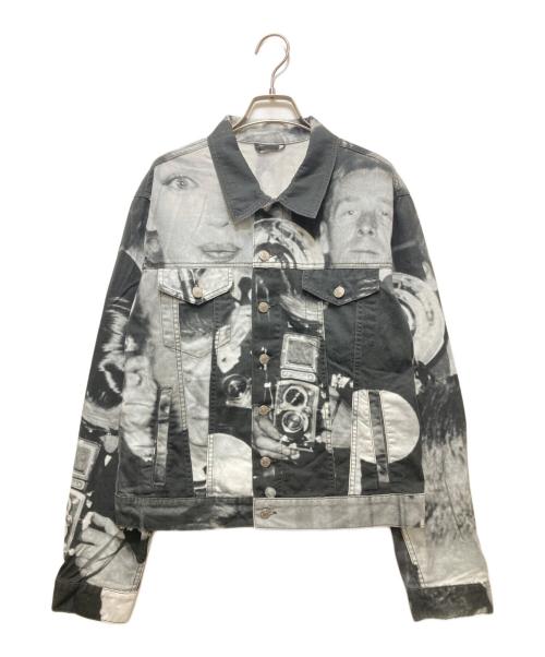 DRIES VAN NOTEN（ドリスヴァンノッテン）DRIES VAN NOTEN (ドリスヴァンノッテン) マリリン・モンロー 転写プリントトラッカージャケット /16SS  ブラック サイズ:Lの古着・服飾アイテム