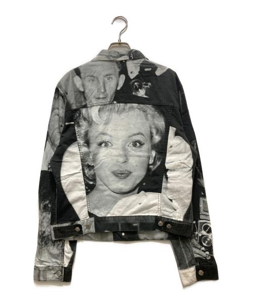 DRIES VAN NOTEN（ドリスヴァンノッテン）DRIES VAN NOTEN (ドリスヴァンノッテン) マリリン・モンロー 転写プリントトラッカージャケット /16SS  ブラック サイズ:Lの古着・服飾アイテム