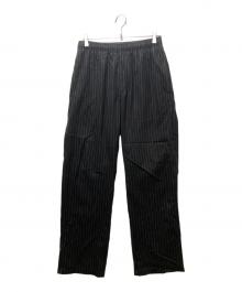 stussy（ステューシー）の古着「WOOL STRIPE BEACH PANT （ウールストライプビーチパンツ） /23AW」｜ブラック