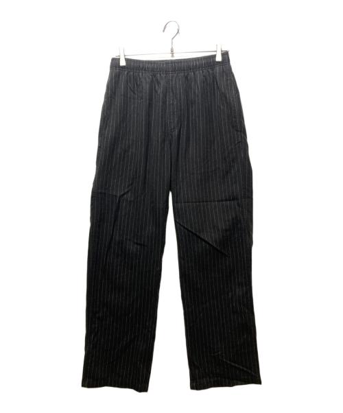 stussy（ステューシー）stussy (ステューシー) WOOL STRIPE BEACH PANT （ウールストライプビーチパンツ） /23AW ブラック サイズ:Sの古着・服飾アイテム