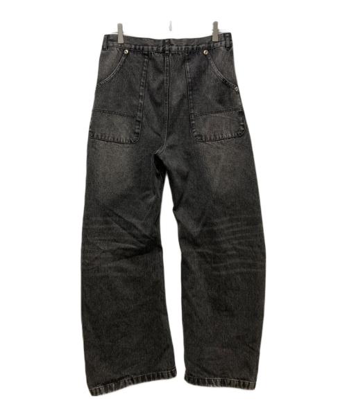 CONZ（コンズ）CONZ (コンズ) バギーシルエットカーブデニムパンツ ブラック サイズ:1の古着・服飾アイテム