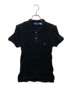 POLO BY RALPH LAURENポロ バイ ラルフローレン）の古着「ケーブルニット ポロシャツ」｜ブラック