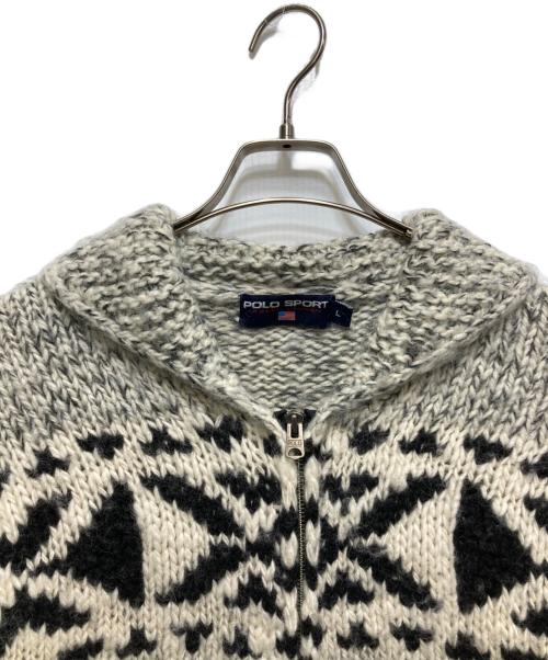 POLO SPORT（ポロスポーツ）POLO SPORT (ポロスポーツ) カウチンニットカーディガン　KR-RS-IA4001 グレー サイズ:Lの古着・服飾アイテム