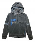 DIESELディーゼル）の古着「ハーフジップパーカー　Y2K 00’S」｜ブラック