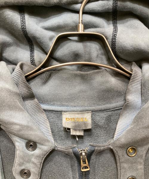 DIESEL（ディーゼル）DIESEL (ディーゼル) ハーフジップパーカー　Y2K 00’S ブラック サイズ:Lの古着・服飾アイテム