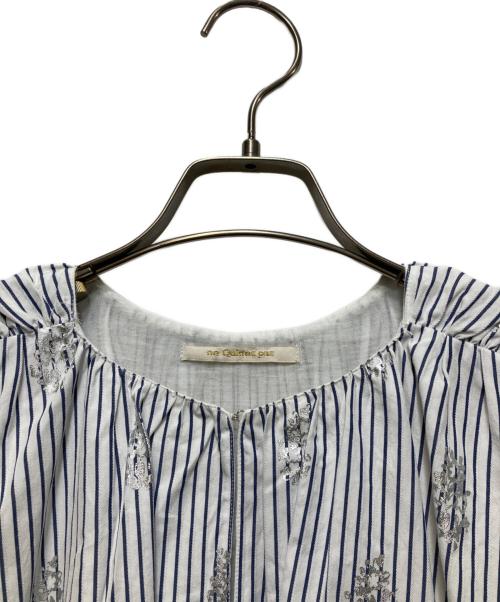 ne quittez pas（ヌキテパ）ne quittez pas (ヌキテパ) Poplin Foil Print Balloon Top ホワイト サイズ:FREEの古着・服飾アイテム