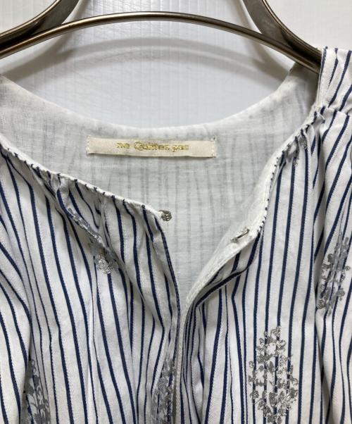 ne quittez pas（ヌキテパ）ne quittez pas (ヌキテパ) Poplin Foil Print Balloon Top ホワイト サイズ:FREEの古着・服飾アイテム