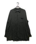 MAATEE&SONSマーティーアンドサンズ）の古着「強撚RAYON OP COLLAR SHIRTS　24AW 」｜グレー