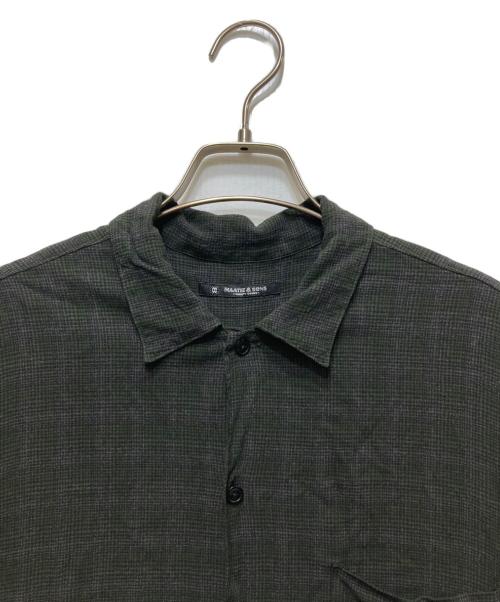 MAATEE&SONS（マーティーアンドサンズ）MAATEE&SONS (マーティーアンドサンズ) 強撚RAYON OP COLLAR SHIRTS　24AW  グレー サイズ:3の古着・服飾アイテム