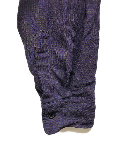 ULTERIOR（アルテリア）ULTERIOR (アルテリア) RAYON LINEN CHECK SHIRT （レーヨンリネンチェックシャツ）USH64-KC218 パープル サイズ:4の古着・服飾アイテム