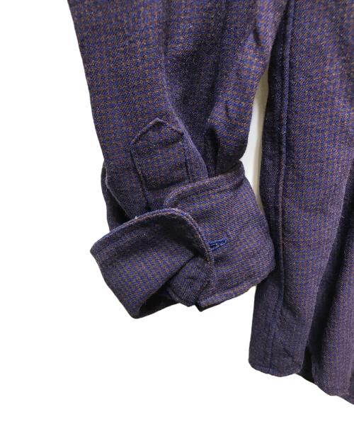 ULTERIOR（アルテリア）ULTERIOR (アルテリア) RAYON LINEN CHECK SHIRT （レーヨンリネンチェックシャツ）USH64-KC218 パープル サイズ:4の古着・服飾アイテム