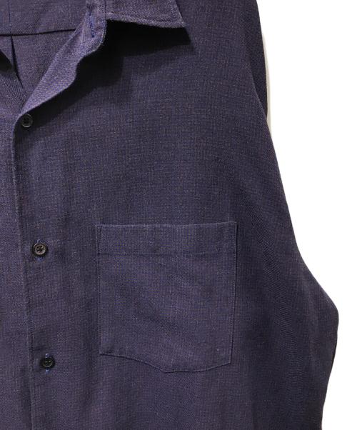 ULTERIOR（アルテリア）ULTERIOR (アルテリア) RAYON LINEN CHECK SHIRT （レーヨンリネンチェックシャツ）USH64-KC218 パープル サイズ:4の古着・服飾アイテム