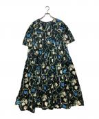 CITYSHOPシティショップ）の古着「PRINT MAXI DRESS （プリントマキシドレス）/ アフリカンwaxドレス 24040042803020」｜ブラック