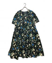 CITYSHOP（シティショップ）の古着「PRINT MAXI DRESS （プリントマキシドレス）/ アフリカンwaxドレス 24040042803020」｜ブラック