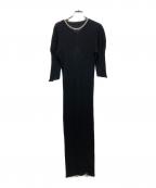 MM6 Maison Margielaエムエムシックスメゾンマルジェラ）の古着「Knit Tube Dress / Rib-knit Midi Dress　22SS」｜ブラック