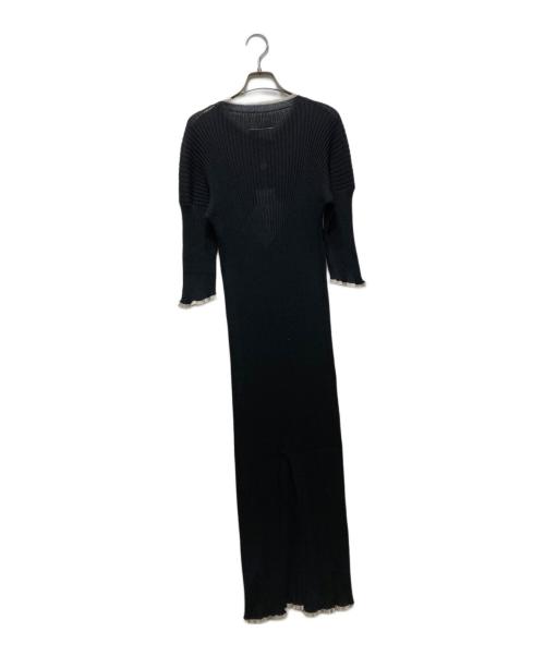 MM6 Maison Margiela（エムエムシックスメゾンマルジェラ）MM6 Maison Margiela (エムエムシックスメゾンマルジェラ) Knit Tube Dress / Rib-knit Midi Dress　22SS ブラック サイズ:Lの古着・服飾アイテム