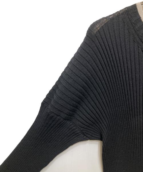MM6 Maison Margiela（エムエムシックスメゾンマルジェラ）MM6 Maison Margiela (エムエムシックスメゾンマルジェラ) Knit Tube Dress / Rib-knit Midi Dress　22SS ブラック サイズ:Lの古着・服飾アイテム