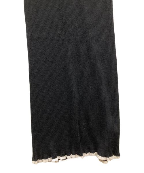 MM6 Maison Margiela（エムエムシックスメゾンマルジェラ）MM6 Maison Margiela (エムエムシックスメゾンマルジェラ) Knit Tube Dress / Rib-knit Midi Dress　22SS ブラック サイズ:Lの古着・服飾アイテム