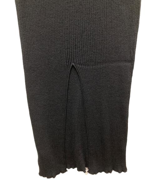 MM6 Maison Margiela（エムエムシックスメゾンマルジェラ）MM6 Maison Margiela (エムエムシックスメゾンマルジェラ) Knit Tube Dress / Rib-knit Midi Dress　22SS ブラック サイズ:Lの古着・服飾アイテム