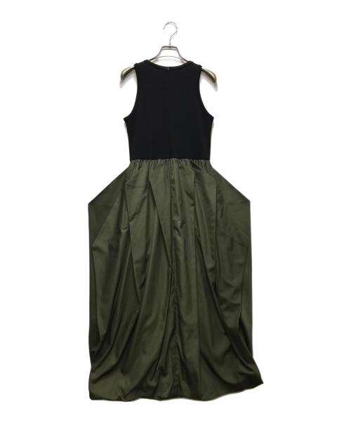UN3D.（アンスリード）UN3D. (アンスリード) CURVE LINE TUCK SLEEVELESS OP (カーブラインタックスリーブレスワンピース)　25AW　 オリーブ サイズ:38の古着・服飾アイテム