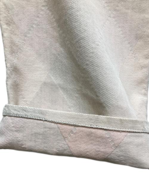 LOEWE（ロエベ）LOEWE (ロエベ) アーガイルジャカードパターン シンチバックデニム　股下80cm ピンク サイズ:44の古着・服飾アイテム