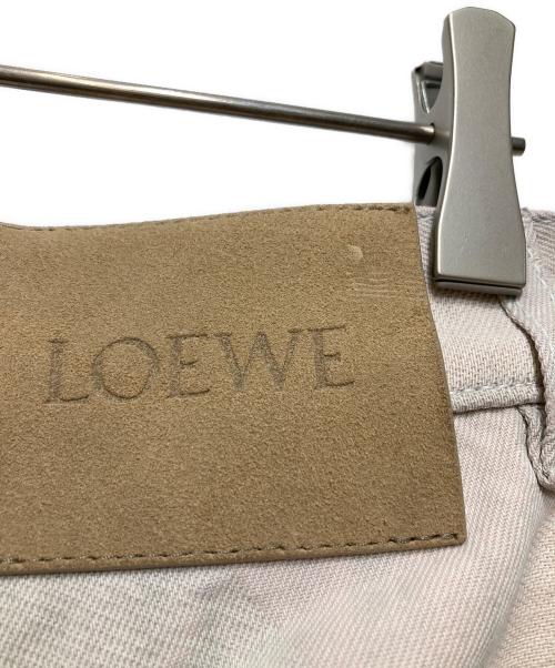 LOEWE（ロエベ）LOEWE (ロエベ) アーガイルジャカードパターン シンチバックデニム　股下80cm ピンク サイズ:44の古着・服飾アイテム