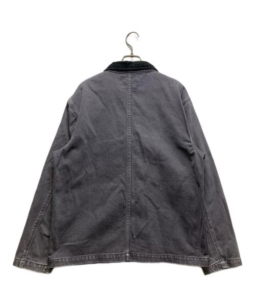 stussy（ステューシー）stussy (ステューシー) HEAVY WASH CHORE JACKET(ヘビーウォッシュチョアジャケット)　 グレー サイズ:Mの古着・服飾アイテム