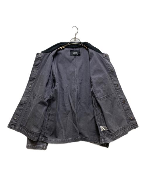 stussy（ステューシー）stussy (ステューシー) HEAVY WASH CHORE JACKET(ヘビーウォッシュチョアジャケット)　 グレー サイズ:Mの古着・服飾アイテム