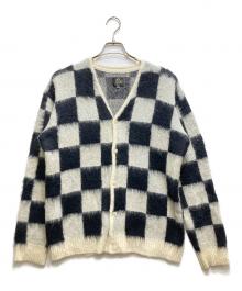 Needles（ニードルズ）の古着「Mohair Cardigan-Checkered(モヘヤカーディガンチェッカード）FK231」｜ブラック