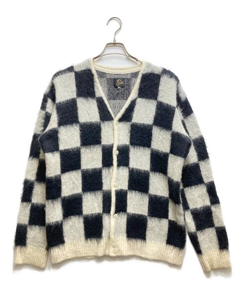 Needles（ニードルズ）Needles (ニードルズ) Mohair Cardigan-Checkered(モヘヤカーディガンチェッカード）FK231 ブラック サイズ:Mの古着・服飾アイテム