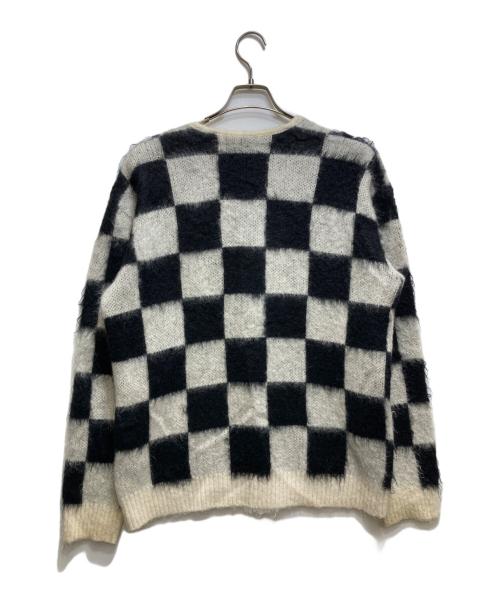 Needles（ニードルズ）Needles (ニードルズ) Mohair Cardigan-Checkered(モヘヤカーディガンチェッカード）FK231 ブラック サイズ:Mの古着・服飾アイテム