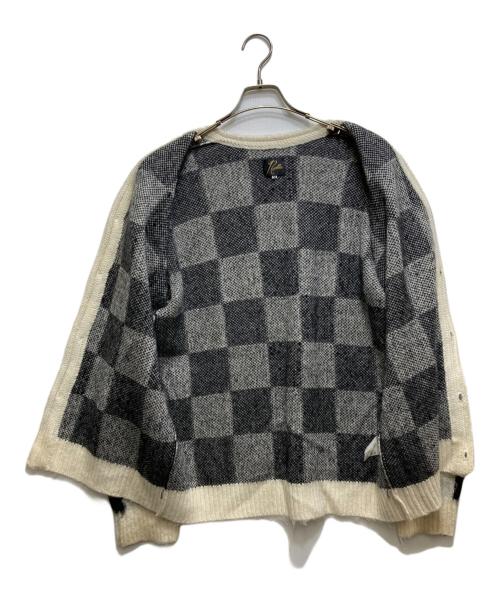 Needles（ニードルズ）Needles (ニードルズ) Mohair Cardigan-Checkered(モヘヤカーディガンチェッカード）FK231 ブラック サイズ:Mの古着・服飾アイテム
