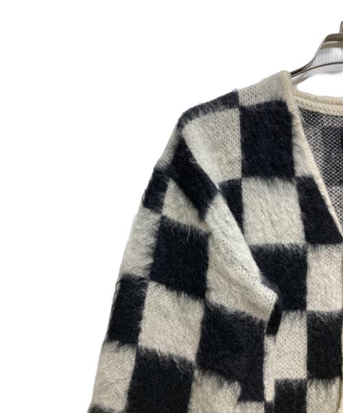 Needles（ニードルズ）Needles (ニードルズ) Mohair Cardigan-Checkered(モヘヤカーディガンチェッカード）FK231 ブラック サイズ:Mの古着・服飾アイテム