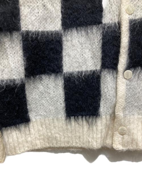 Needles（ニードルズ）Needles (ニードルズ) Mohair Cardigan-Checkered(モヘヤカーディガンチェッカード）FK231 ブラック サイズ:Mの古着・服飾アイテム