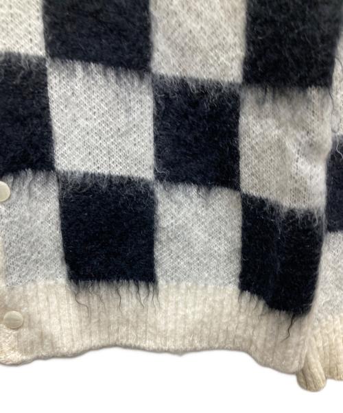 Needles（ニードルズ）Needles (ニードルズ) Mohair Cardigan-Checkered(モヘヤカーディガンチェッカード）FK231 ブラック サイズ:Mの古着・服飾アイテム