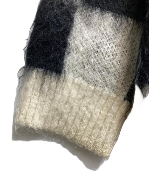 Needles（ニードルズ）Needles (ニードルズ) Mohair Cardigan-Checkered(モヘヤカーディガンチェッカード）FK231 ブラック サイズ:Mの古着・服飾アイテム
