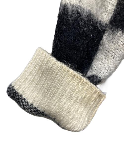 Needles（ニードルズ）Needles (ニードルズ) Mohair Cardigan-Checkered(モヘヤカーディガンチェッカード）FK231 ブラック サイズ:Mの古着・服飾アイテム