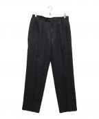 BEAMS F×BERNARD ZINSビームスエフ×ベルナール ザンス）の古着「別注 リネン2タック サイドアジャスタースラックス　60200/099」｜ブラック