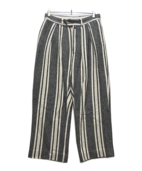 NEAT（ニート）NEAT (ニート) Cotton Mexican Herringbone / WIDE(コットンメキシカンヘリンボーンワイドパンツ)　 ブラック サイズ:46の古着・服飾アイテム