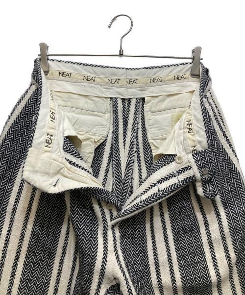 NEAT（ニート）NEAT (ニート) Cotton Mexican Herringbone / WIDE(コットンメキシカンヘリンボーンワイドパンツ)　 ブラック サイズ:46の古着・服飾アイテム