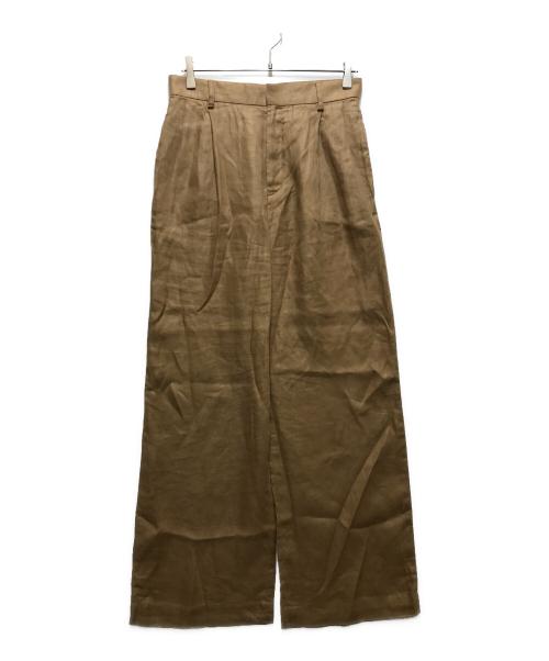 DEUXIEME CLASSE（ドゥーズィエム クラス）Deuxieme Classe (ドゥーズィエム クラス) STRETCH TWILL タックパンツ(ストレッチツウィルタックパンツ)　25030500419010 ブラウン サイズ:38の古着・服飾アイテム